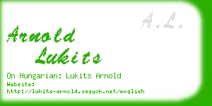 arnold lukits business card